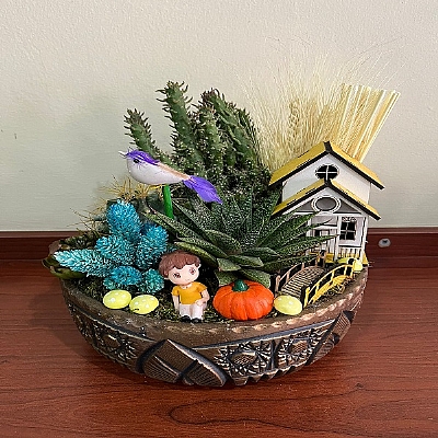 seramik saks�da teraryum